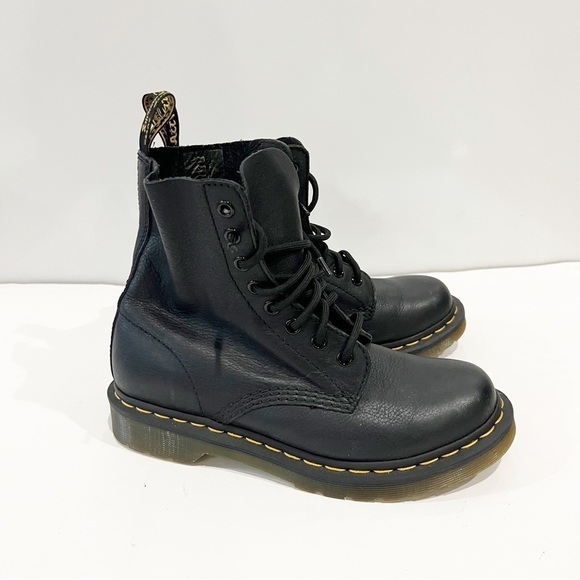 Dr. Martens 1460 Pascal Leather Lace Up Black Boots - Picture 5 of 14